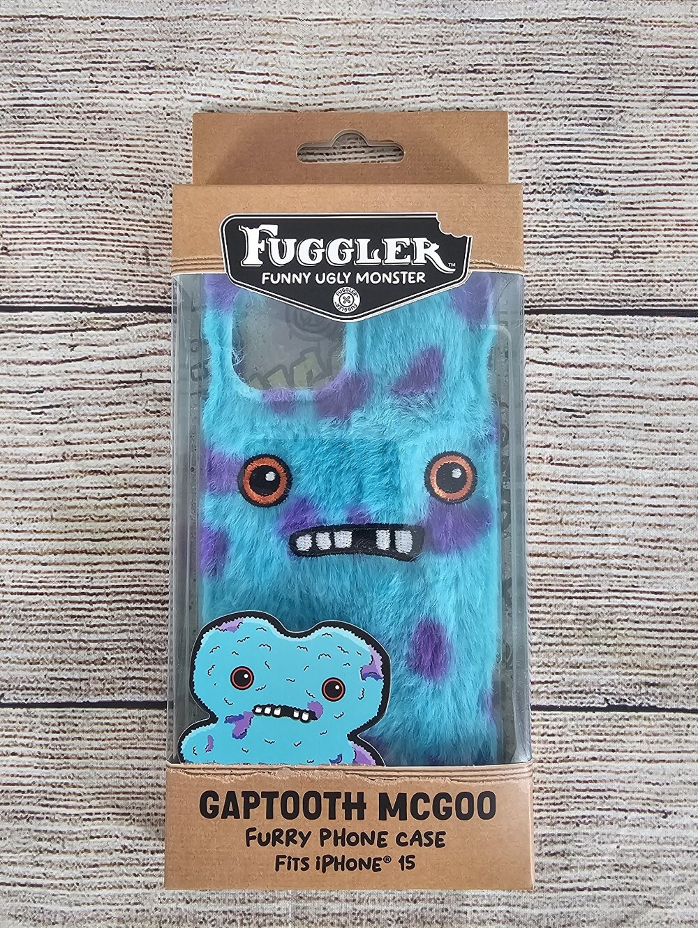 Fuggler Gaptooth McGoo Furry iPhone 15 Phone Case Blue Purple Monster